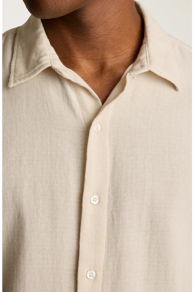 Riviera Slim Fit Short Sleeve Button-Up Shirt, Alternate, color, ECRU DIAMOND GEO