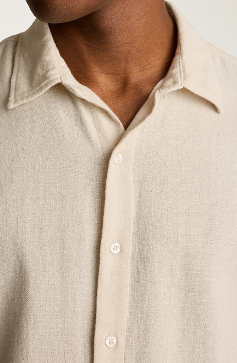 Bonobos Riviera Slim Fit Short Sleeve Button-Up Shirt, Alternate, color, Ecru Diamond Geo