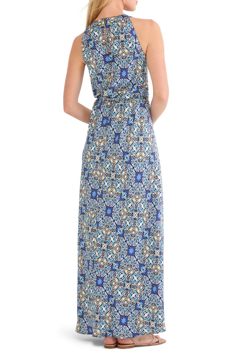 NIC+ZOE Becca Filigree Tile Sleeveless Dress, Alternate, color, Blue Multi