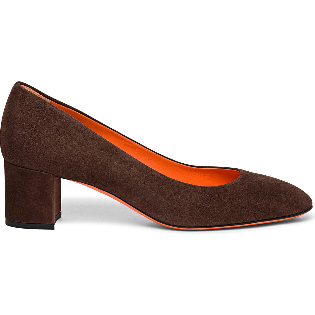 SANTONI SUEDE LOW-HEEL PUMP
