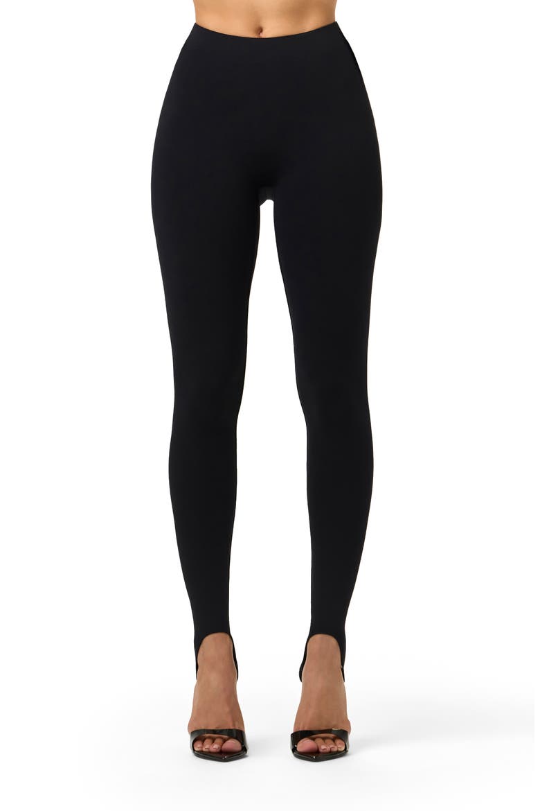 Body Flex High Waist Stirrup Leggings, Main, color, BLACK
