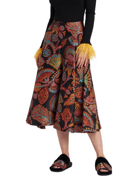 Milano Skirt Jacquard Sicomore Black