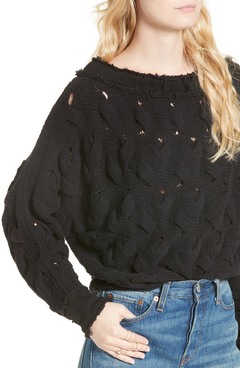 Free People Desert Sands Cable Pullover, Alternate, color,