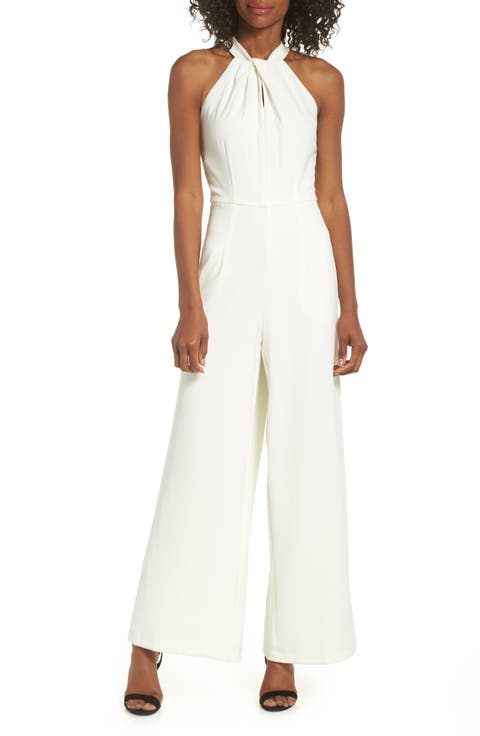 Halter Neck Wide Leg Jumpsuit