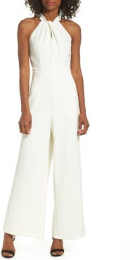 Julia Jordan Halter Neck Wide Leg Jumpsuit