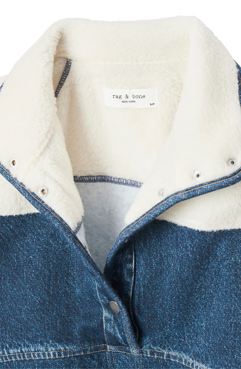 rag & bone Miramar High Pile Fleece Pullover, Alternate, color, Almda