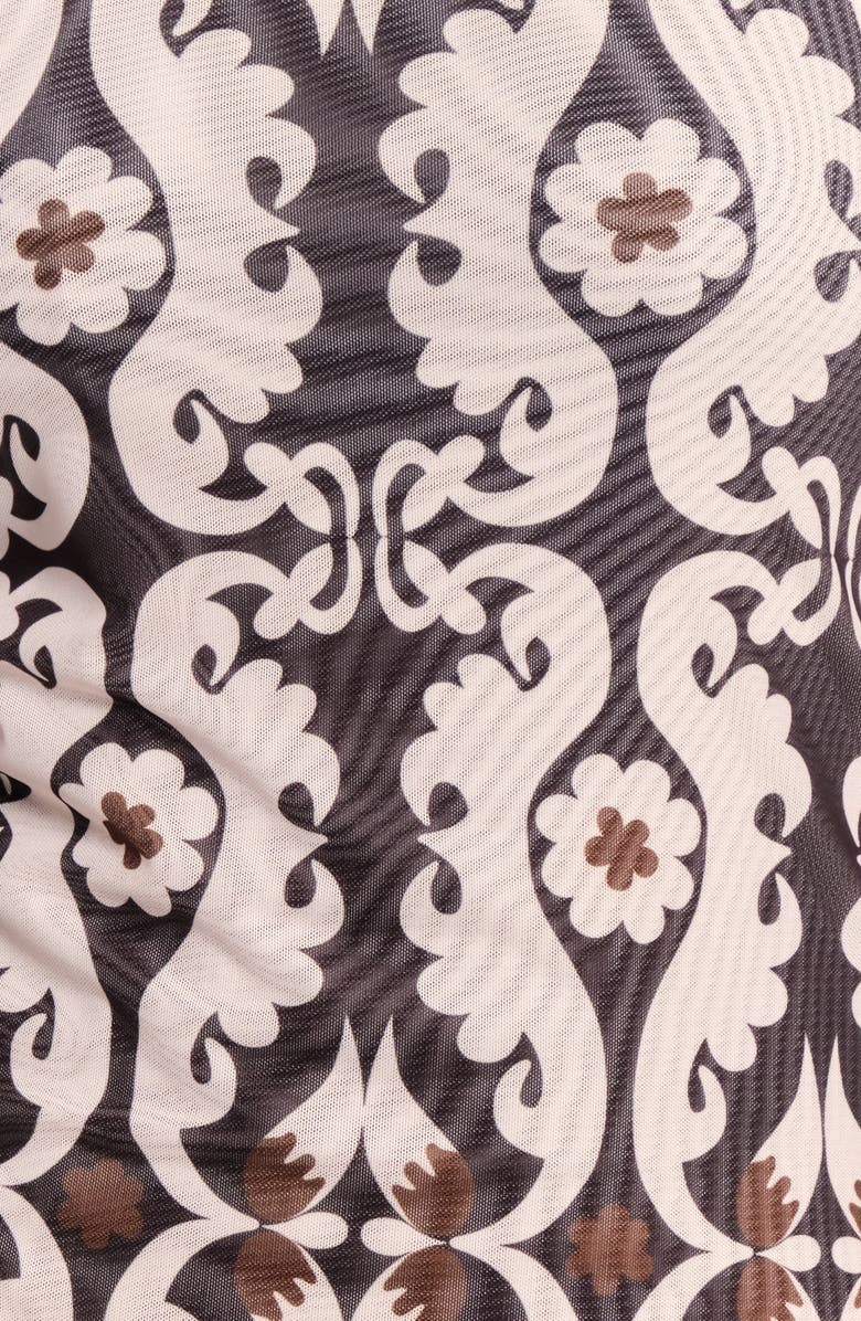 The Lulo Project Nellas Paisley Long Sleeve Mesh Maxi Dress, Alternate, color, Maxi Paisley