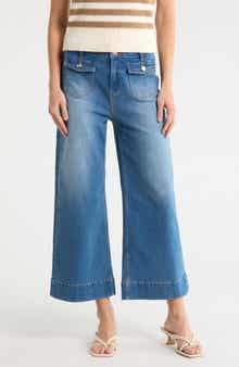 Vigoss Dylan Braid Waist Wide Leg Jeans