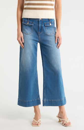 Vigoss Dylan Braid Waist Wide Leg Jeans