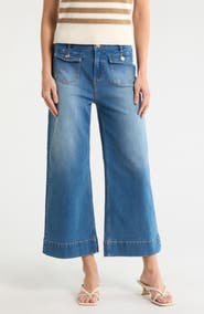 Vigoss Dylan Braid Waist Wide Leg Jeans