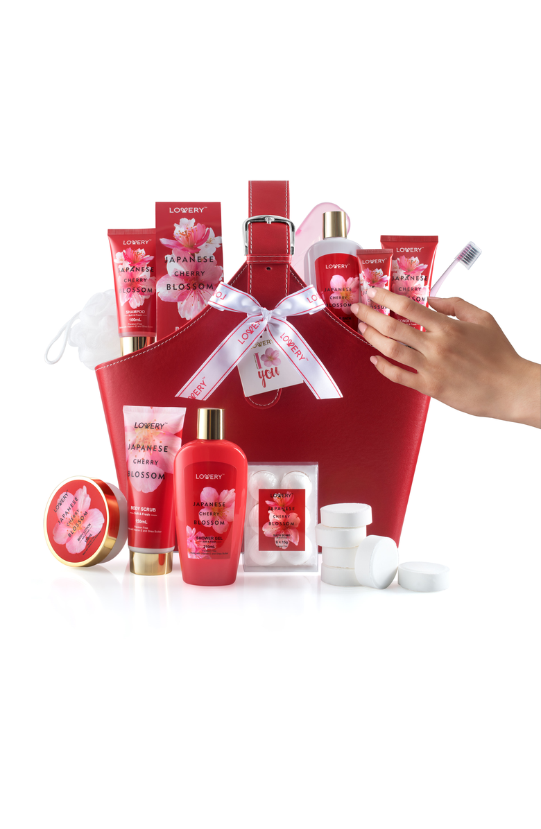 Lovery Japanese Cherry Blossom Bath Set, Main, color, NO COLOR