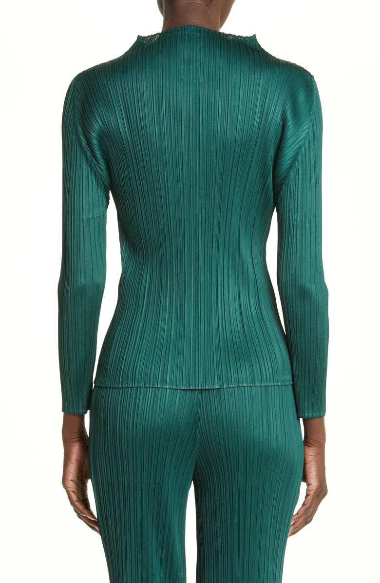 Pleats Please Issey Miyake New Colorful Basics 3 Pleated Funnel Neck Top, Alternate, color, 