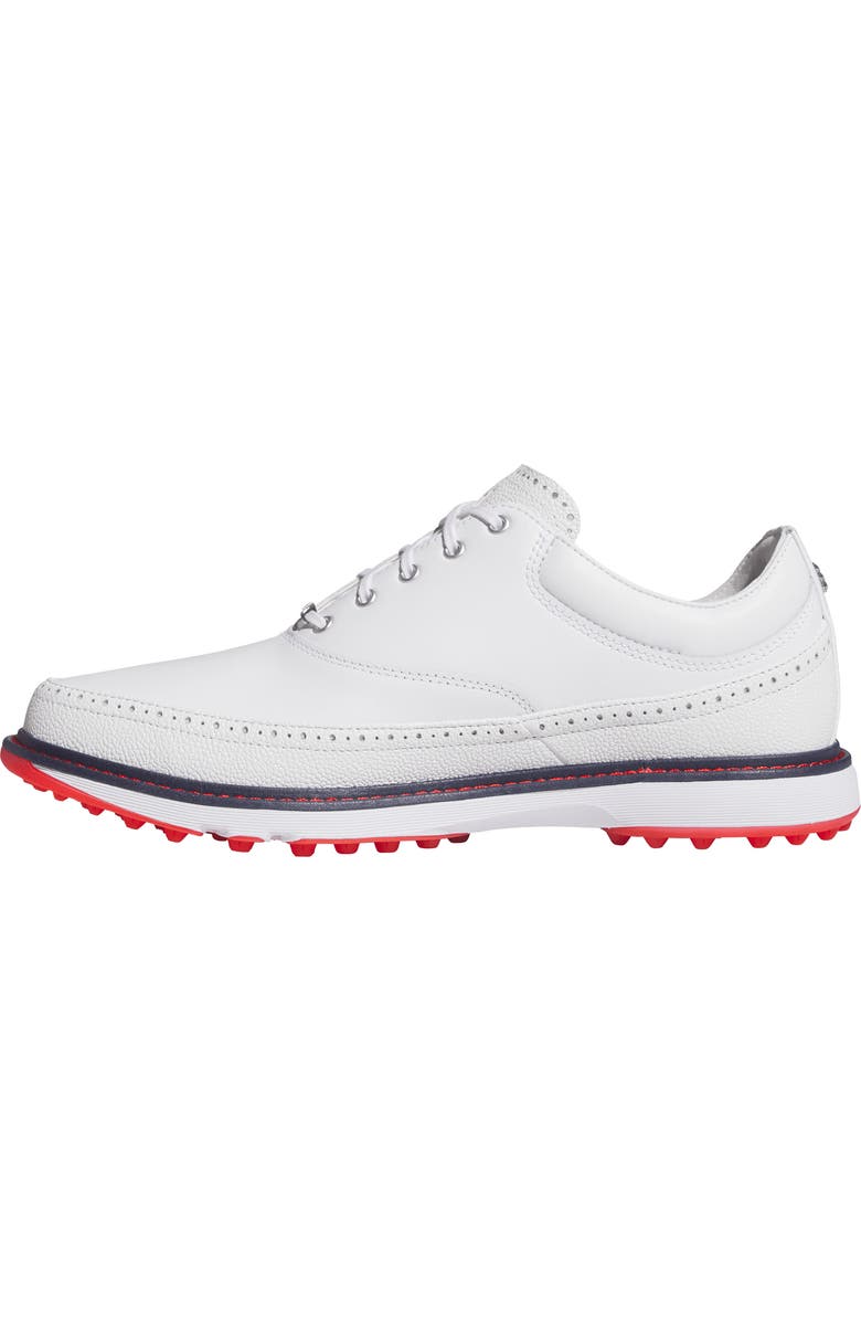 adidas MC80 Spikeless Golf Shoe, Alternate, color, White/ Navy/ Red