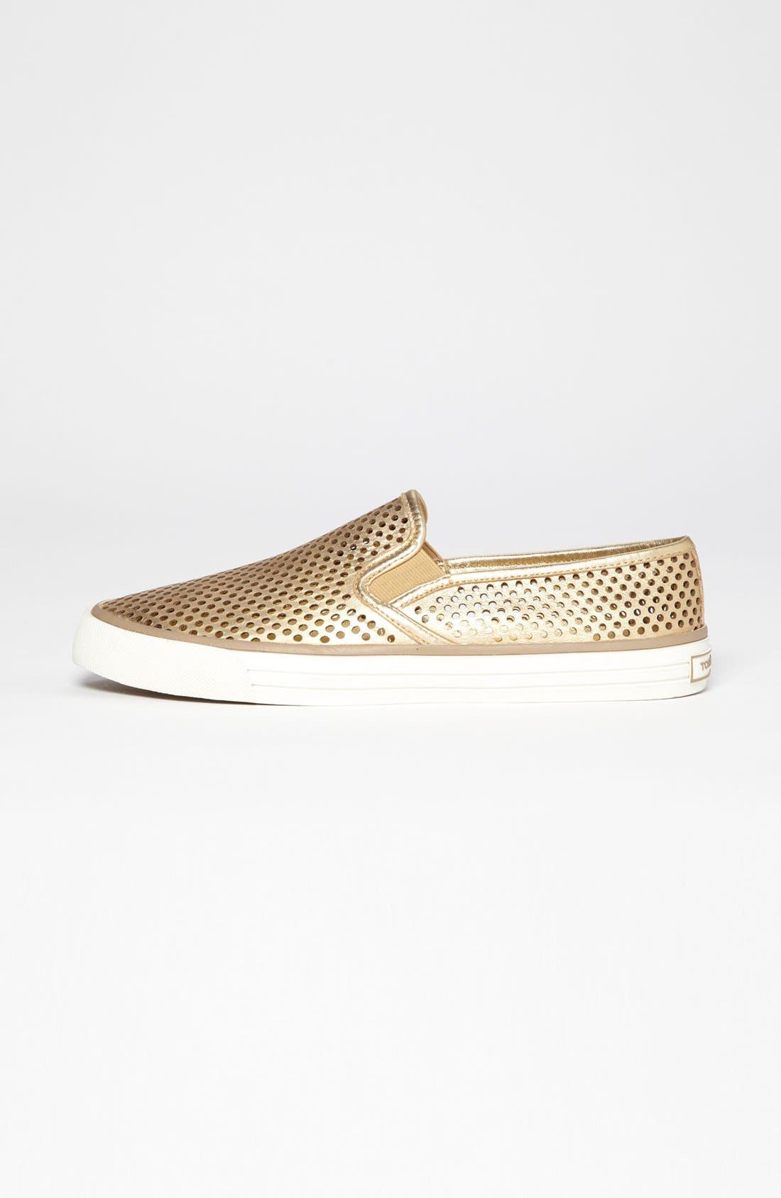 'Miles' Perforated Sneaker, Alternate, color, GOLD