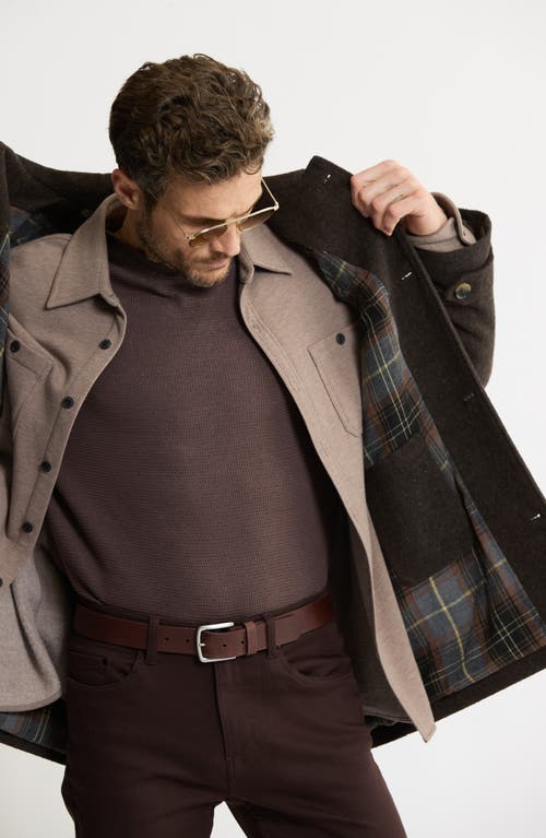Jachs Herringbone Coat In Brown