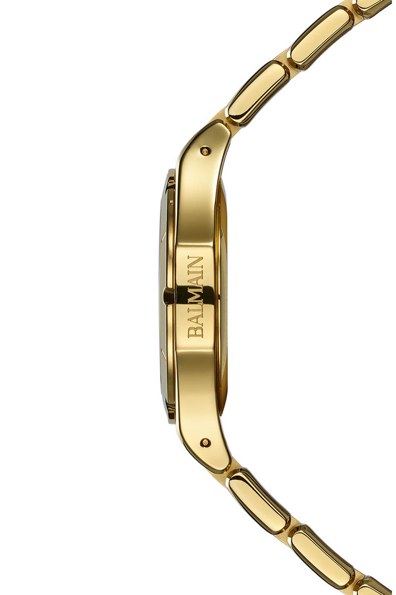 Be Balmain Moonphase Bracelet Watch, 33mm, Alternate, color, YELLOW GOLD