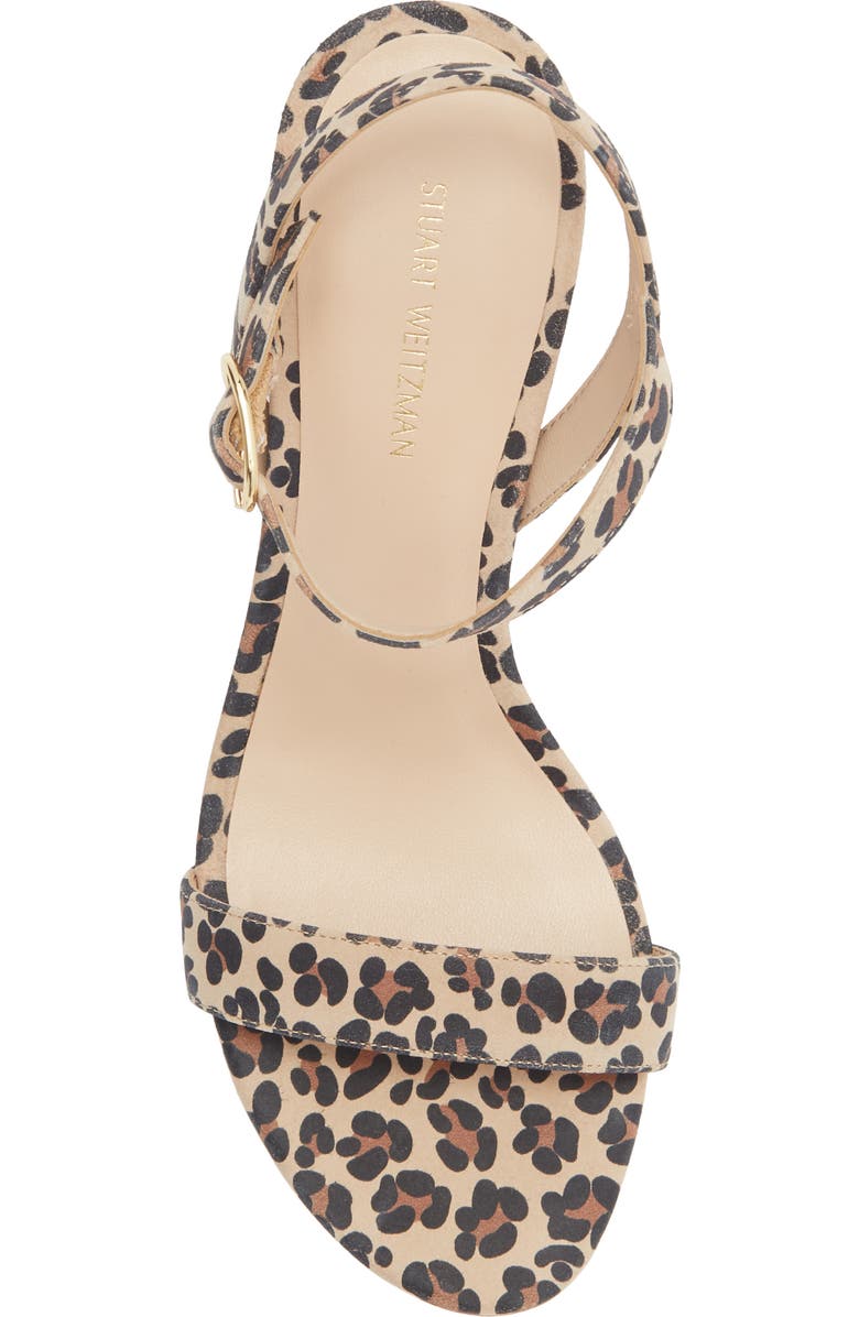 Stuart Weitzman Dancer 75 Block Heel Sandal, Alternate, color, Golden Beige/ Almond