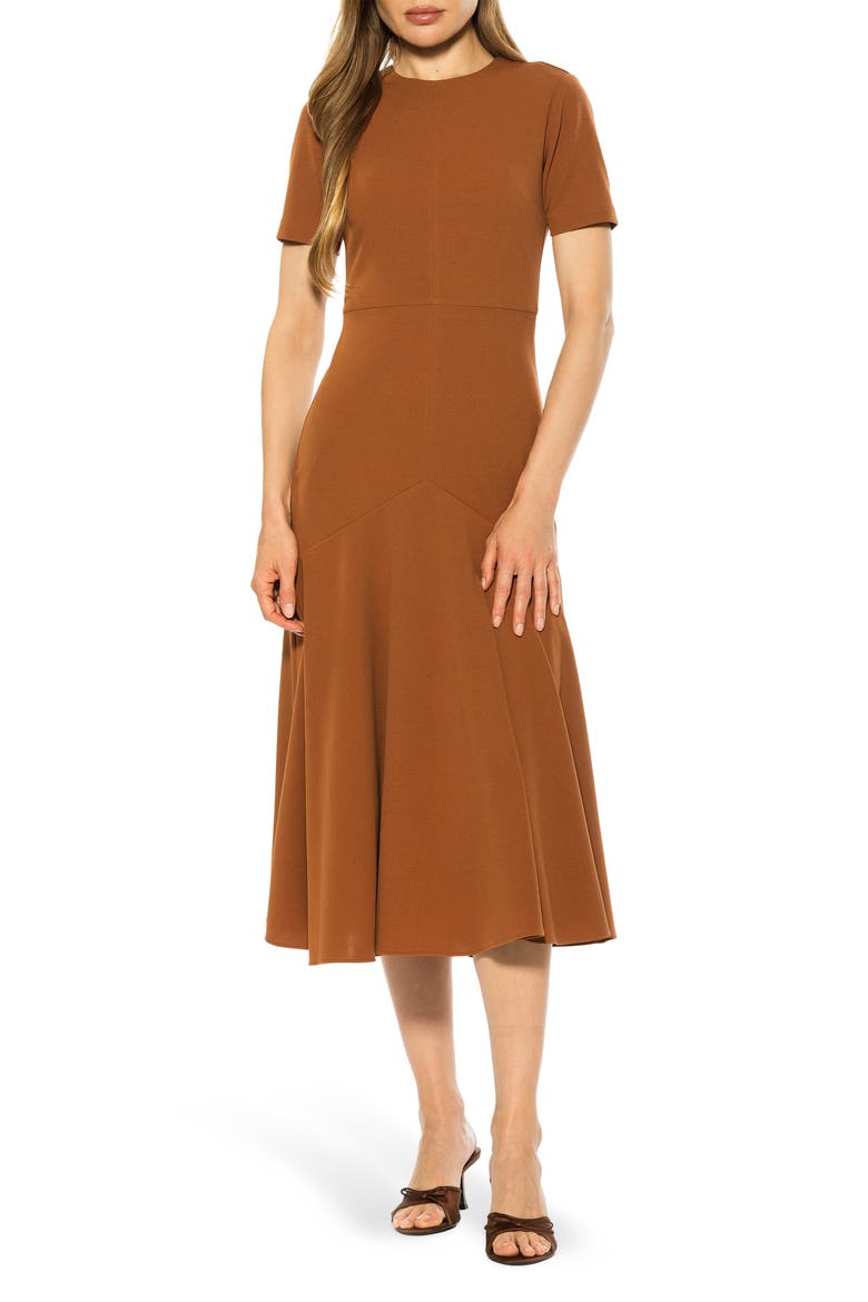 Lennox Knit Midi Dress, Main, color, CAMEL