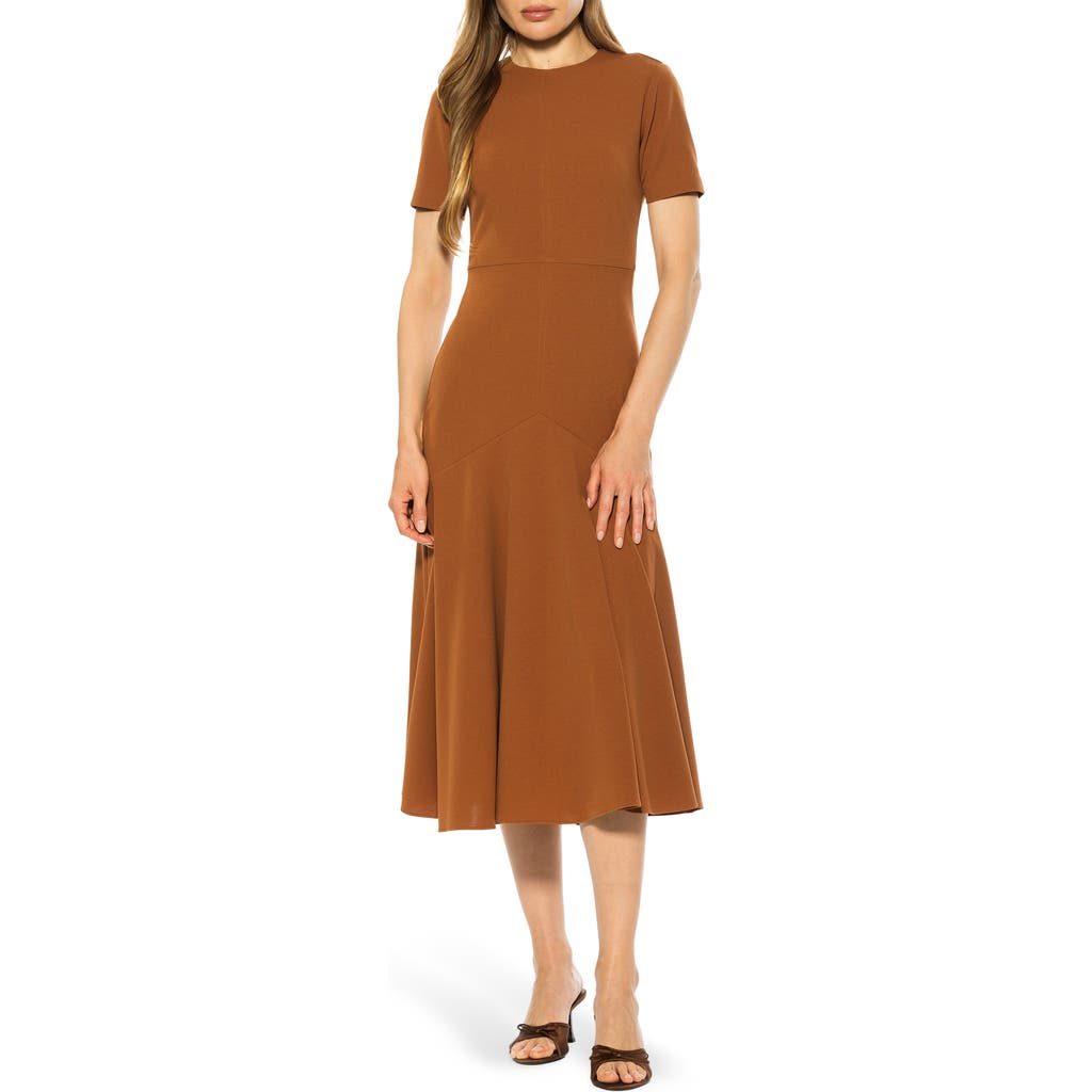 Alexia Admor Lennox Knit Midi Dress In Brown