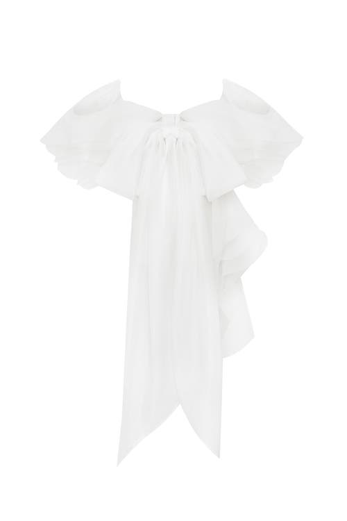 MILLA MILLA DREAMY OFF-SHOULDER BLOUSE WITH MERINGUE FLOUNCES 