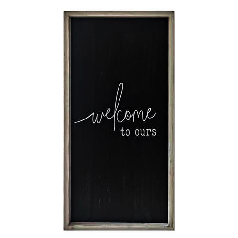 Welcome to Ours Wall Plaque with Frame