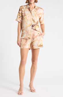 JASON WU Printed Camp Shirt & Shorts Set
