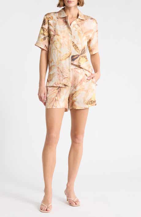 JASON WU Printed Camp Shirt & Shorts Set