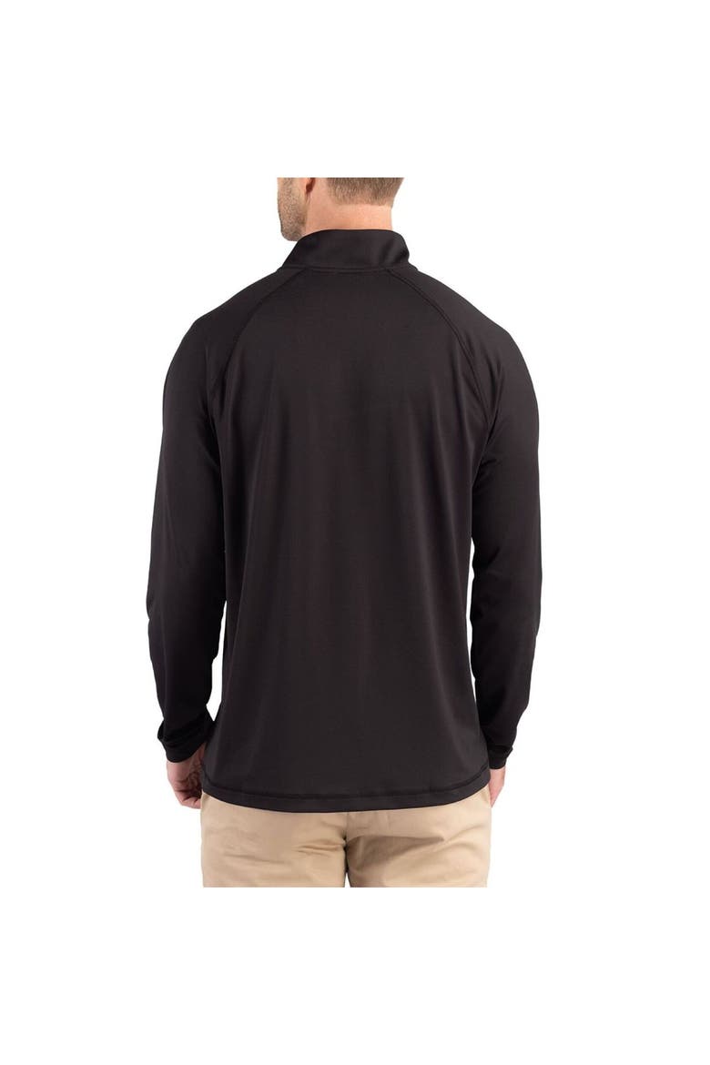 Men's Cutter & Buck Black Tennessee Volunteers Prospect Recycled Featherlight Stretch Quarter-Zip Top, Alternate, color, Black
