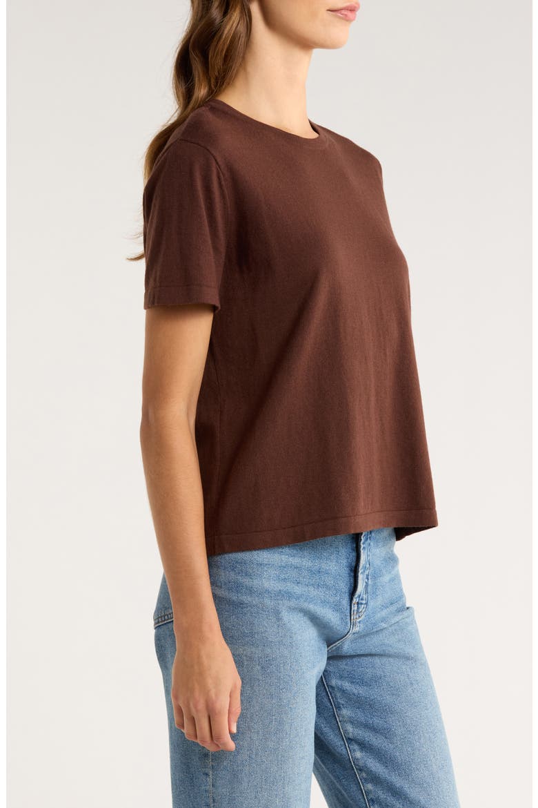 Cotton & Cashmere Top, Alternate, color, ESPRESSO