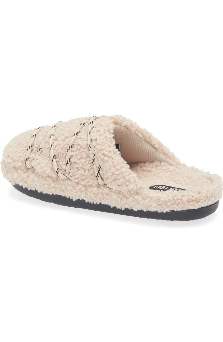 Moon Boot<sup>®</sup> Teddy Water Repellent Scuff Slipper, Alternate, color, Sand