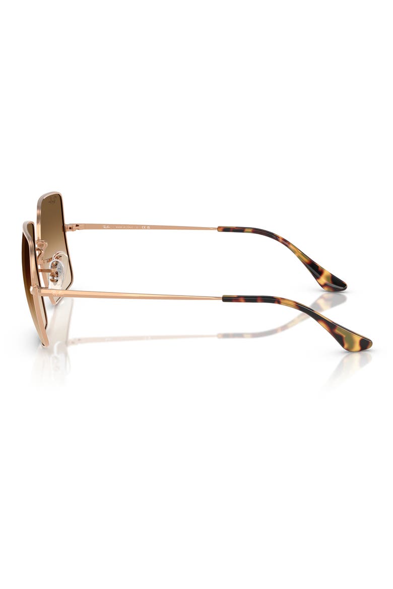 54mm Gradient Square Sunglasses, Alternate, color, ROSE GOLD