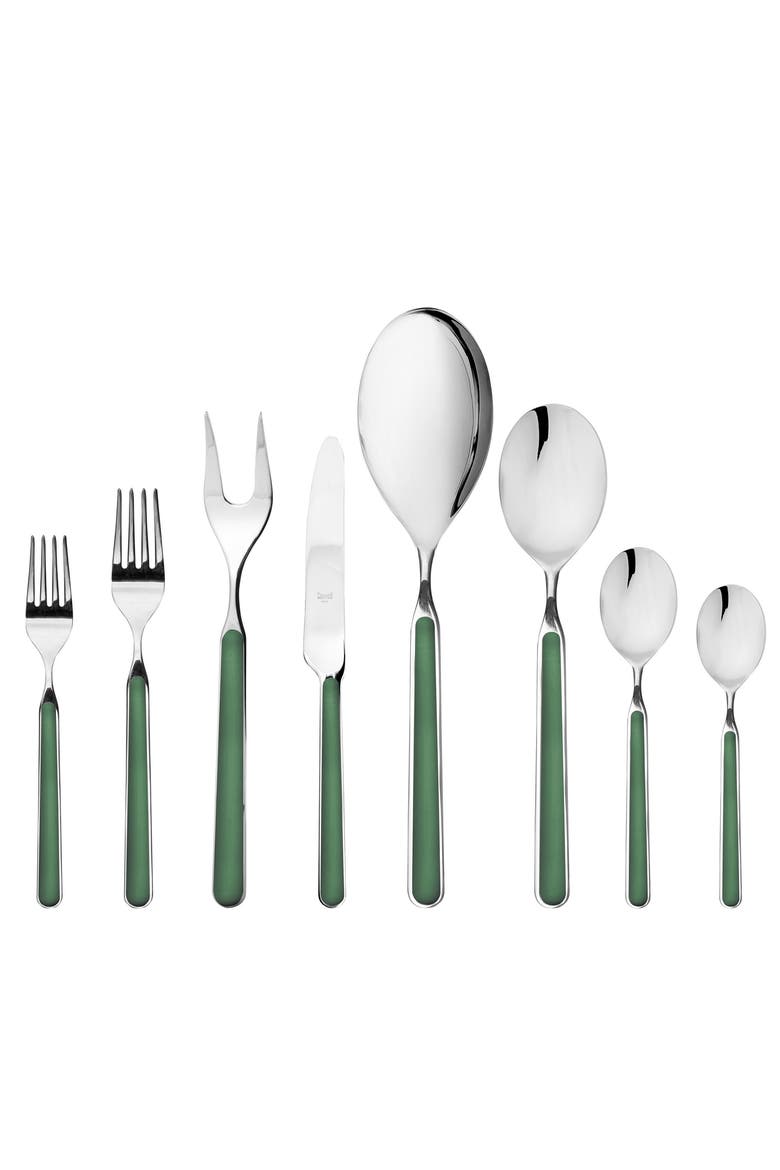 Fantasia Flatware Set - 43 Pieces, Main, color, Green