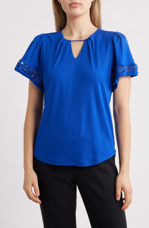 ANNE KLEIN ANNE KLEIN HARMONY PLEATED NECK TOP