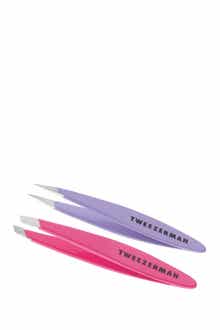 TWEEZERMAN Mini Slant Oval & Point Tweezer Combo Set