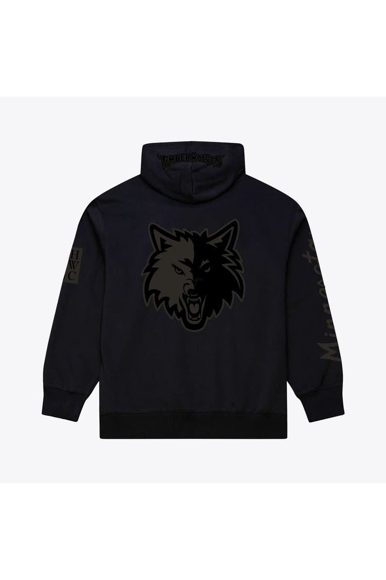 Men's Mitchell & Ness  Black Minnesota Timberwolves Phantom Fleece Hoodie, Alternate, color, Black