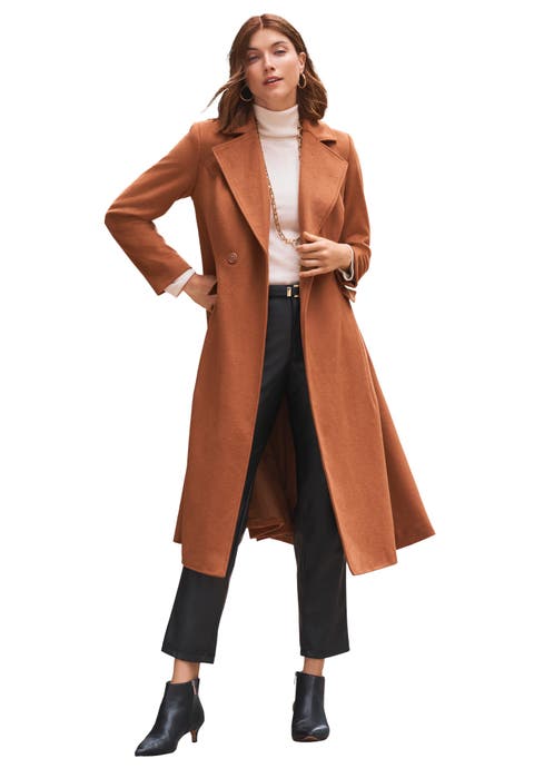 Trapeze Wool-Blend Coat (Plus)