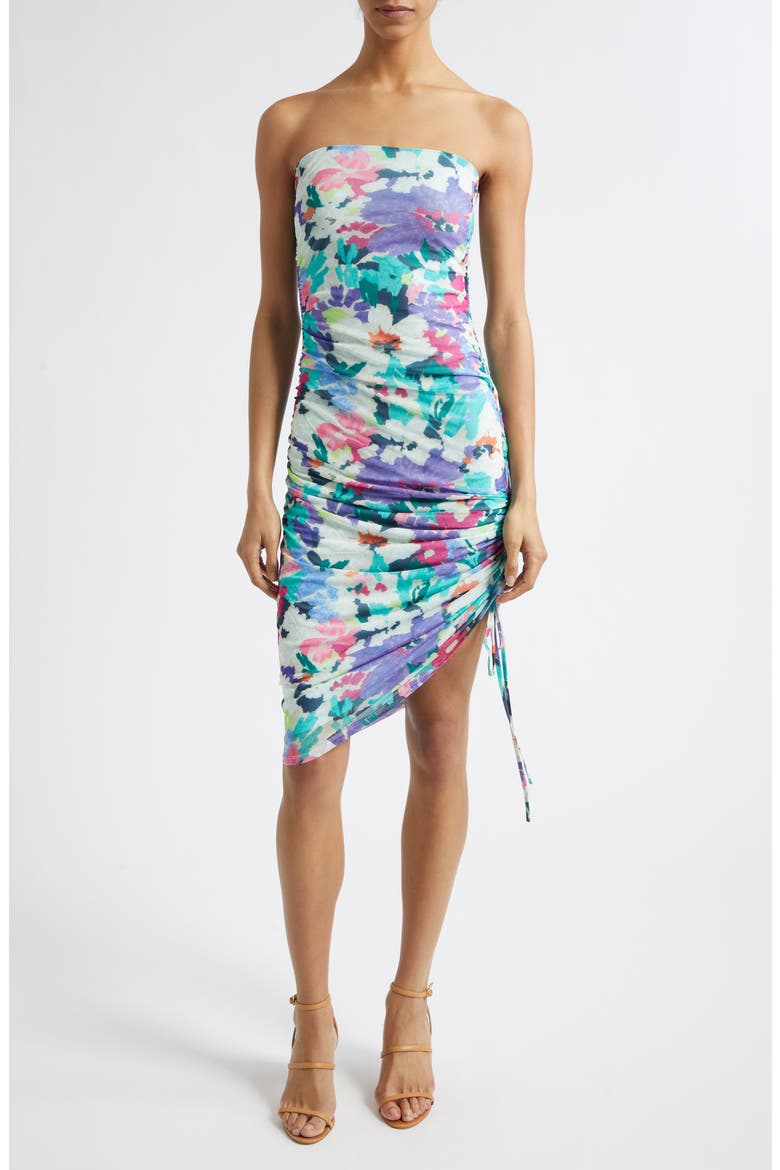 Giovanna Strapless Dress, Main, color, GARDEN MESH