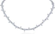CZ by Kenneth Jay Lane Cubic Zirconia Spike Tennis Necklace