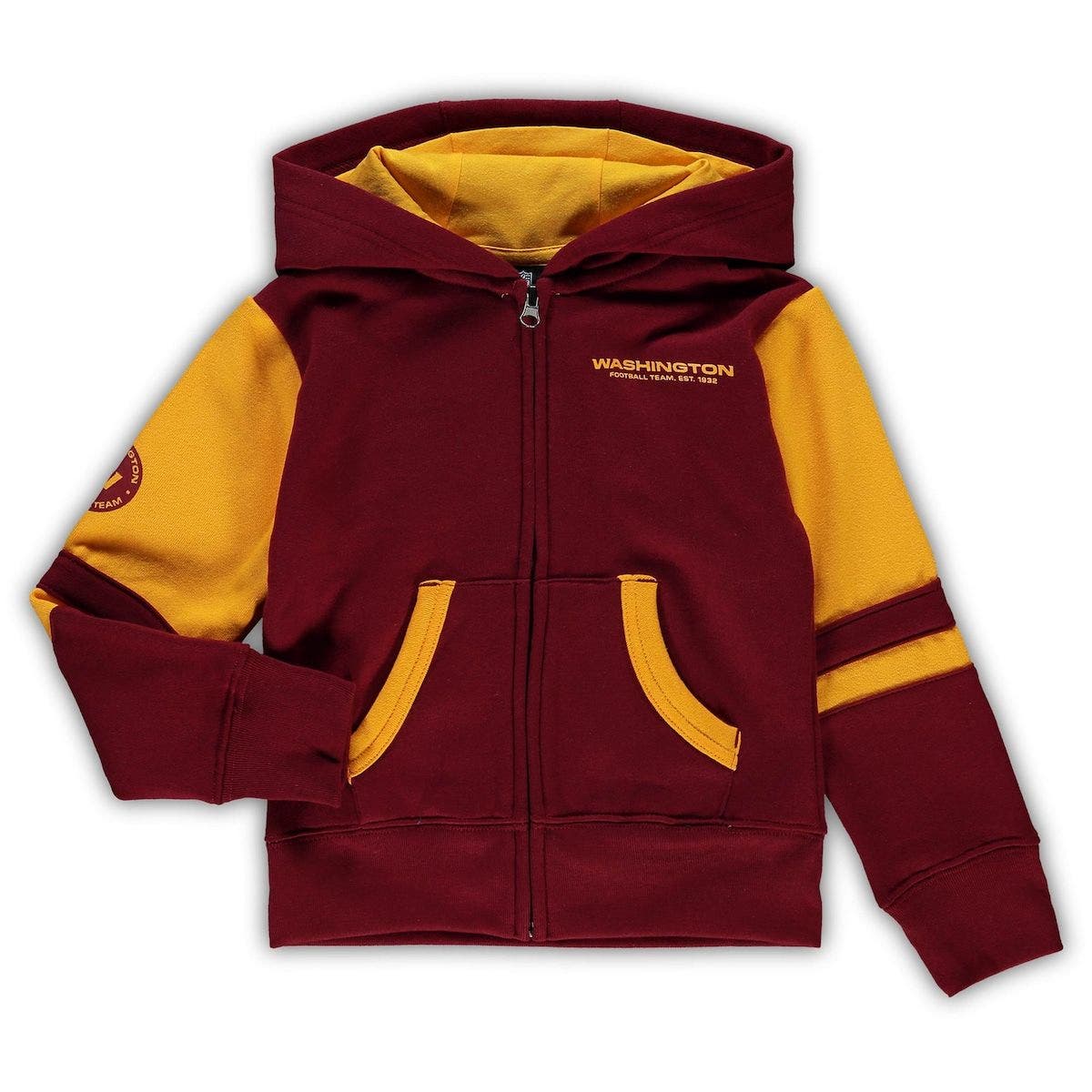 Outerstuff Preschool Burgundy Washington Football Team Stadium Full-Zip ...