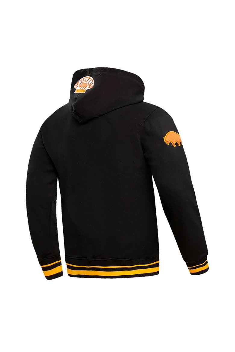 Men's Pro Standard Black Boston Bruins Retro Classic Fleece Pullover Hoodie, Alternate, color, Black