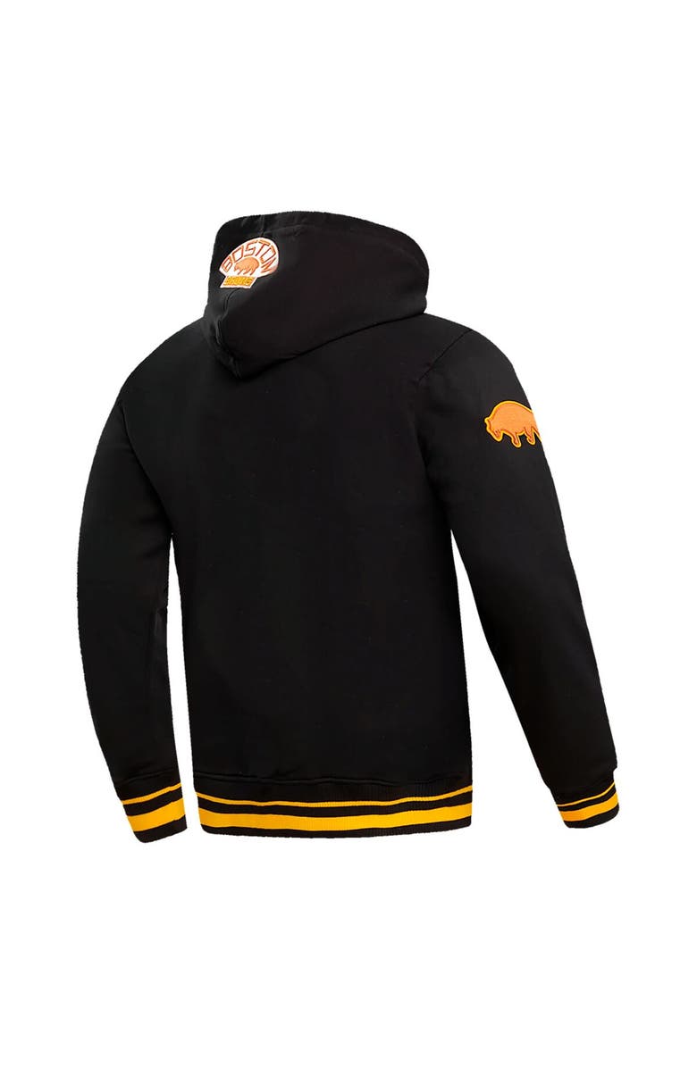 PRO STANDARD Men's Pro Standard Black Boston Bruins Retro Classic Fleece Pullover Hoodie, Alternate, color, Black