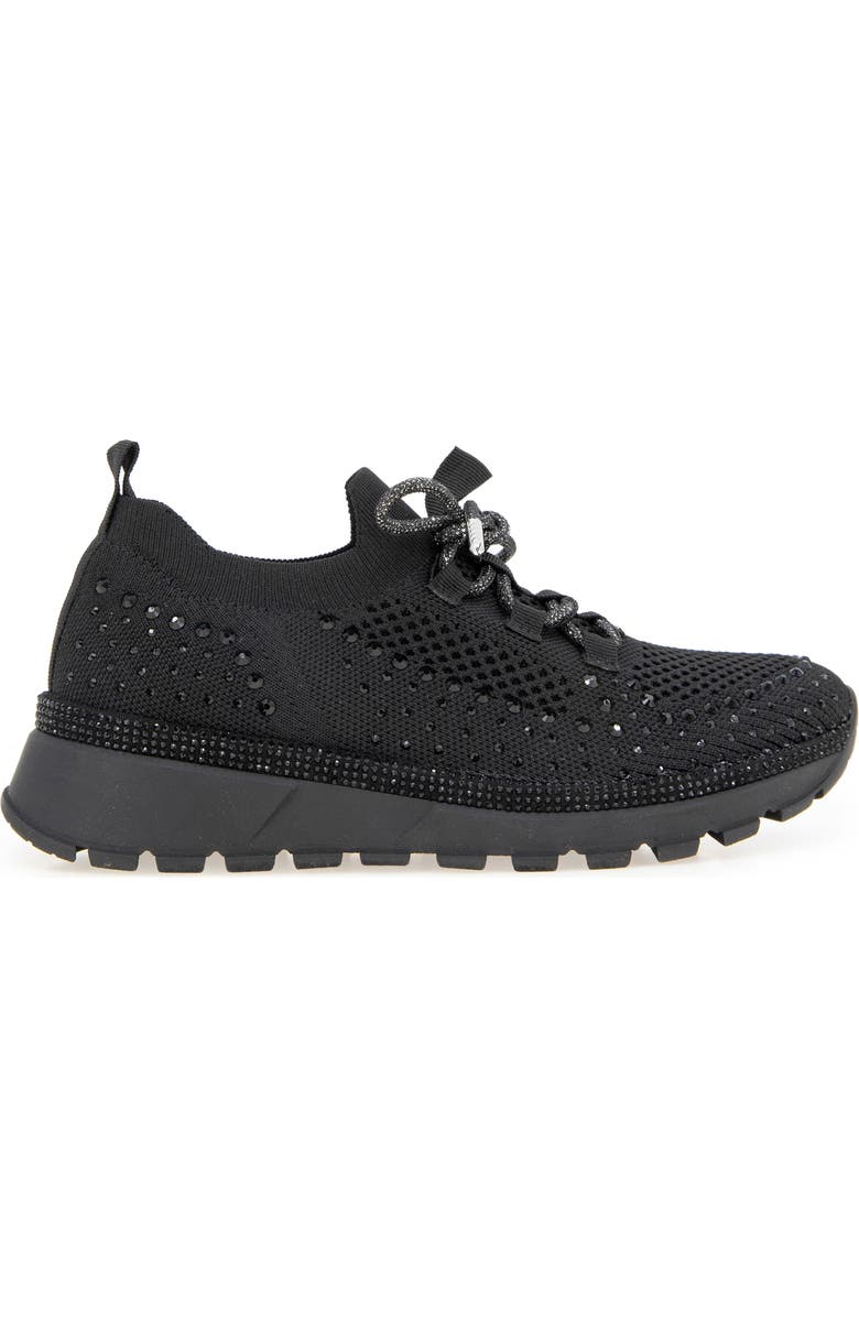 Reaction Kenneth Cole Kacey Rhinestone Knit Sneaker, Alternate, color, Black Knit
