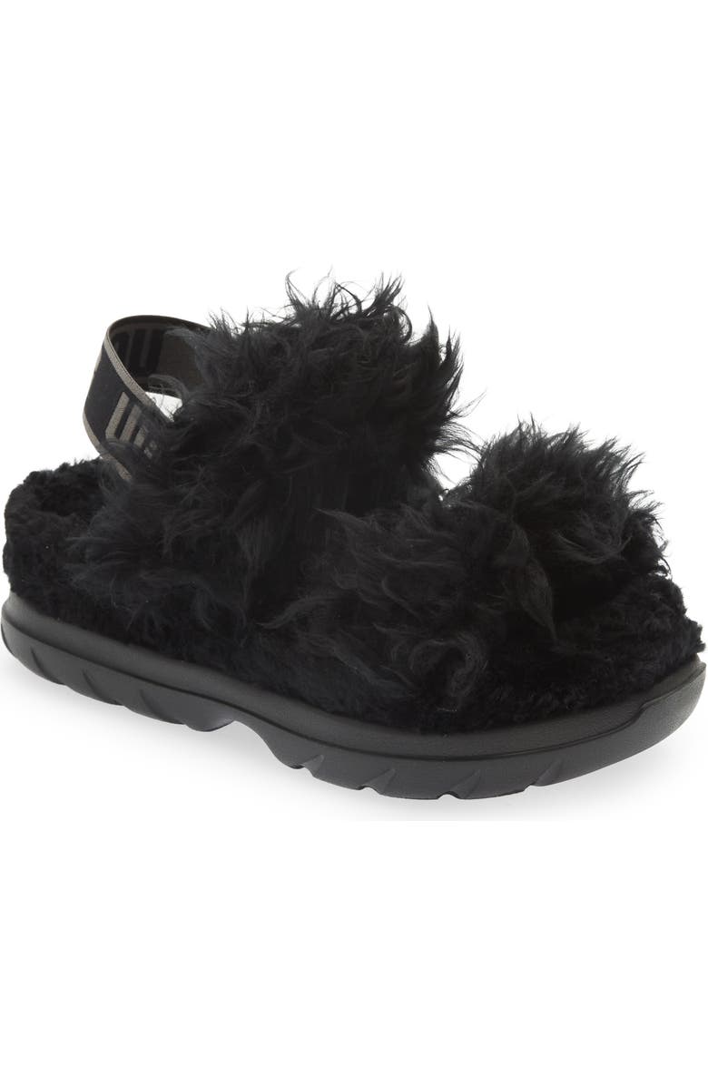 UGG<sup>®</sup> Fluff Sugar Faux Fur Sandal, Main, color,
