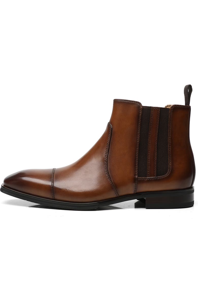 La Milano Crest Cap Toe Chelsea Boot, Alternate, color, Cognac
