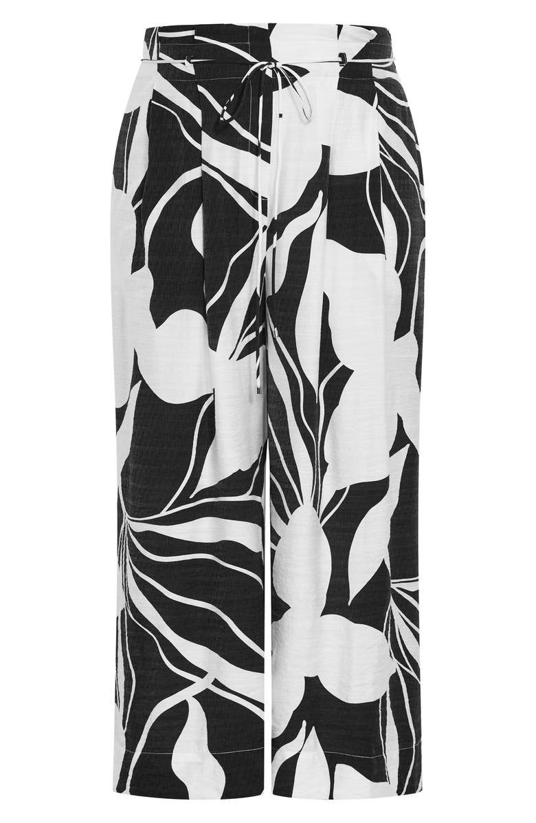 City Chic Resort Floral Print Wide Leg Pants, Alternate, color, 