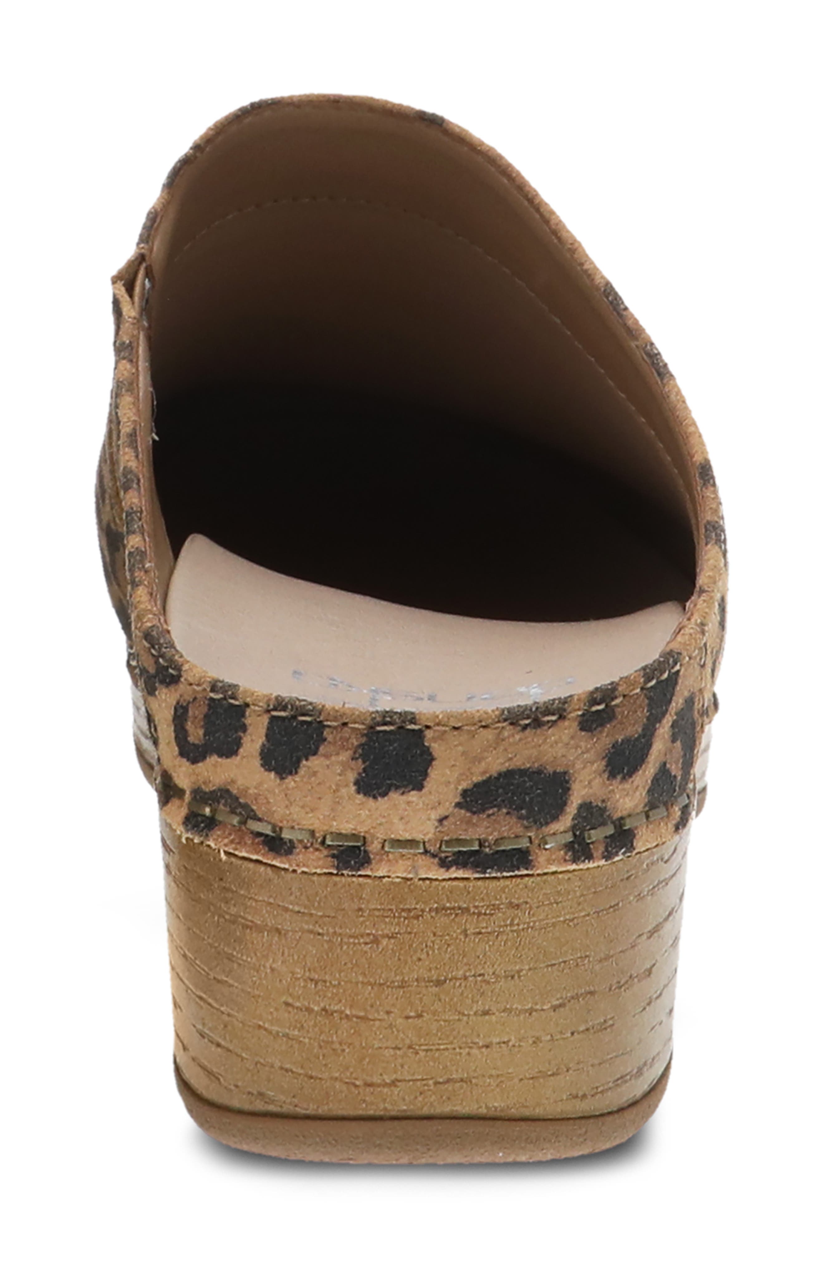 Brenda Clog, Alternate, color, LEOPARD SUEDE