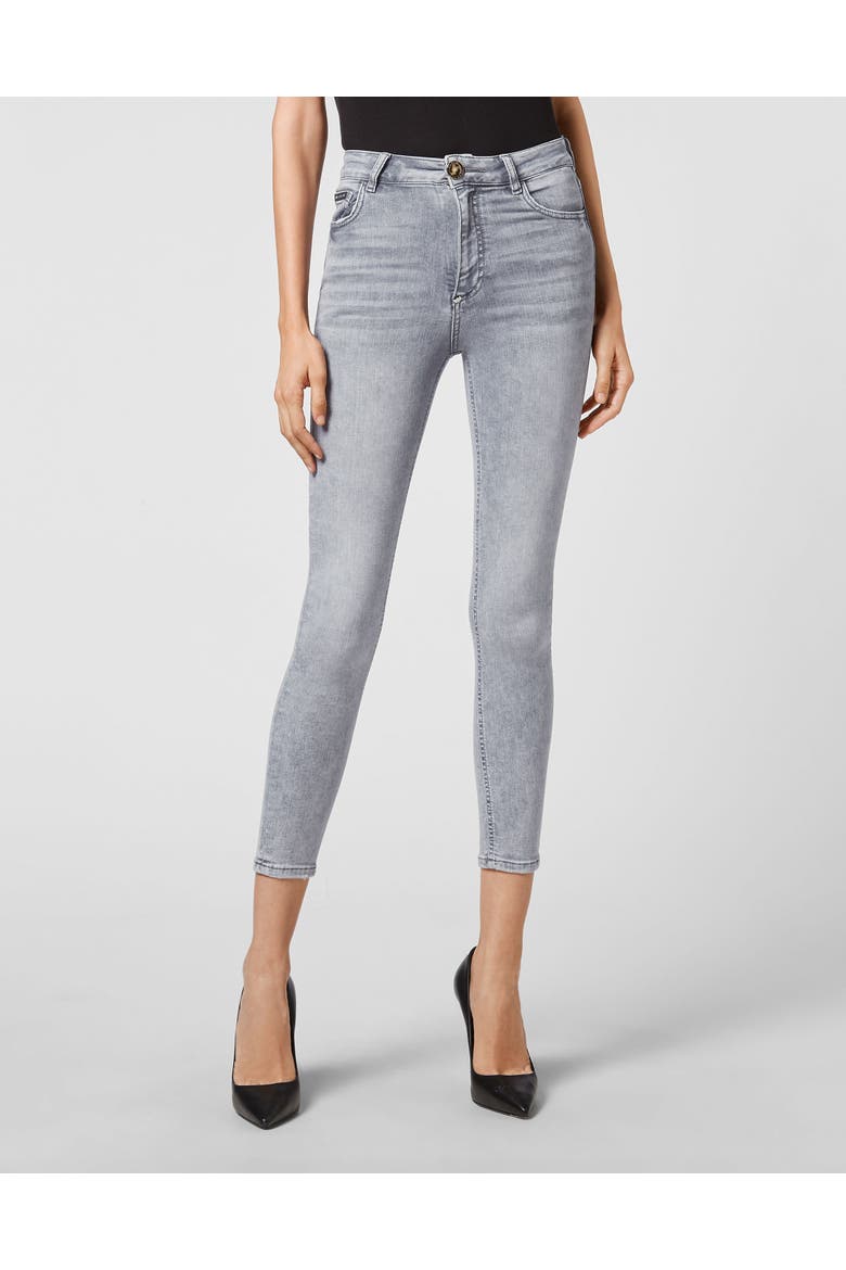 Denim Skinny Trouser  Skull Women, Main, color, LondonSky