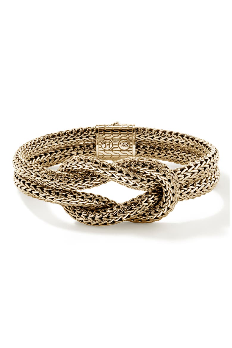 Love Knot Bracelet, 13mm, Main, color, GOLD