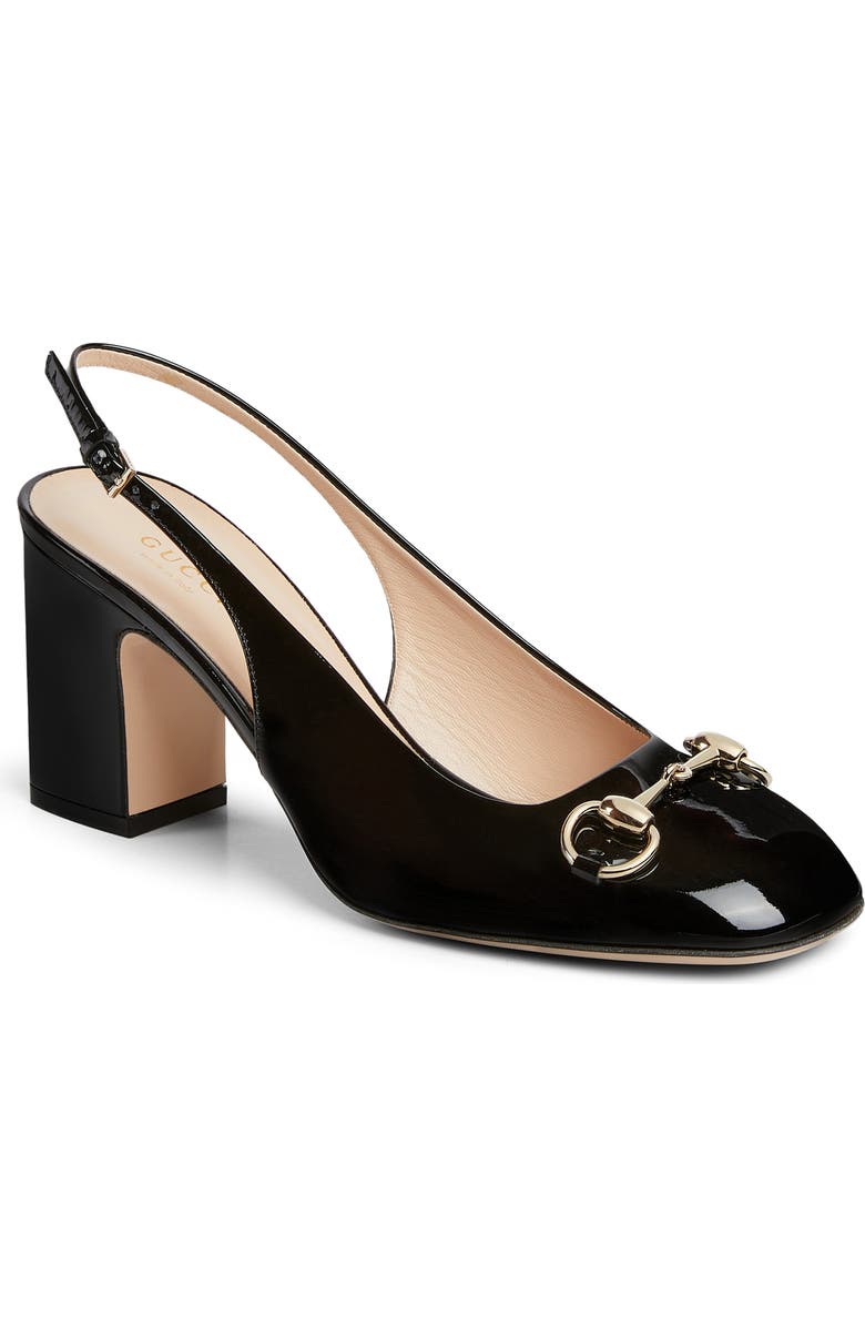 Gucci Lady Horsebit Slingback Pump, Main, color,