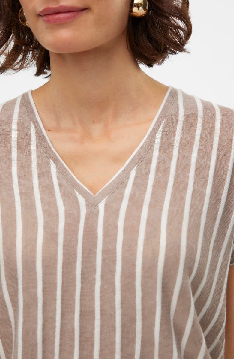 VERO MODA Lana Stripe V-Neck T-Shirt, Alternate, color,